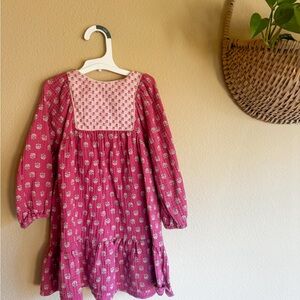 ZARA Girls Pink Long Sleeve Dress 6yrs